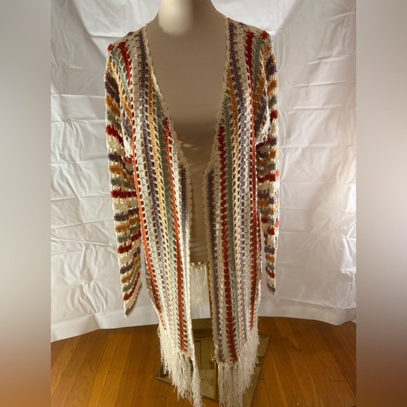 POL Colorful Striped Knit Cardigan - Picture 1 of 6